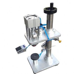 China Pneumatic Automatic Perfume Bottle Crimping Machine For Metal Cap Press supplier
