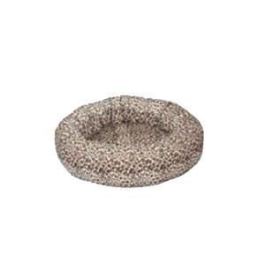 Leopard Print Round Dog Bed , Modern Cat Bed Waterproof Non - Slip Bottom