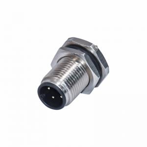 4P Circular Multipole M12 Waterproof Connectors PCB Quick Lock Type Metal Electrical Connector