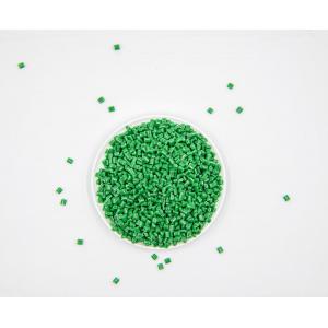 China Marine Recycled Pet Granules Green Plastic Resin Pellet For Artificial Grass supplier