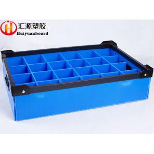 Stackable Corrugated Plastic Dividers , Blue Correx Storage Boxes