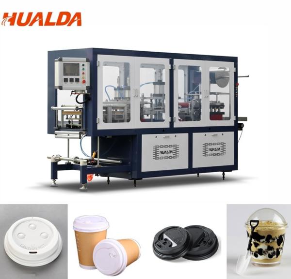 Automatic Disposable Plastic Lid Forming Machine 0.1 To 1.5 Mm Sheet Thickness