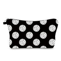 China Black And White Water Resistant Cosmetic Bag Volleyball Gifts For Teenage Girls on sale