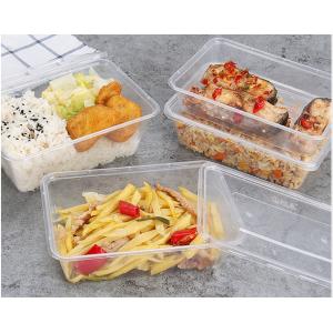 Plástico disponible libre apilable del envase de comida de BPA Microwavable con la tapa