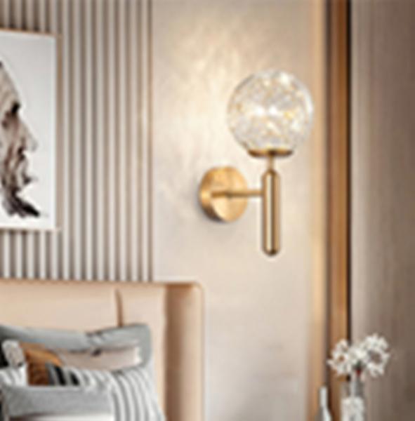 Modern Decorative Full Star Wall Lamp Black Gold for Children Bedroom Living