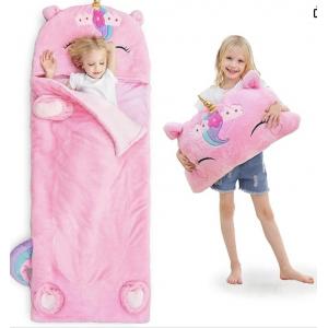 Winter Gift Plush  Kids Unicorn Sleeping Bag For Ages 3 4 5 6 7 8 Child Teen