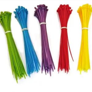 4.8x368mm Nylon Cable Colorful Zip Ties UV Treated Black Red Blue White