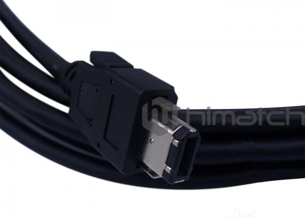 8M Flexible IEEE 1394A Male 6pin to IEEE 1394B 9pin Firewire Cable with Screw