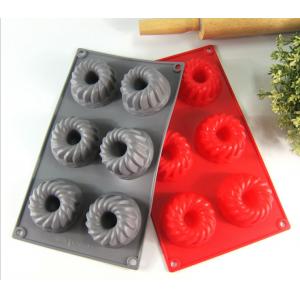 Spiral Grain Silicone Bread Baking Molds 6 Cavity For Baking Accessories