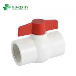 Threaded Full Size PVC Ball Valve for Water Supply Fixed Structure BS Standard Threaded