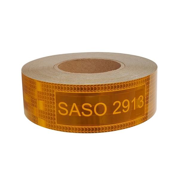 LU Saso 2913 Adhesive Reflective Sticker Safety Warning Conspicuity Tape 5cmx25m 7.5 Cm 10 Cm Yellow Metallized Reflective Tape Safety Warning Tape For Truck