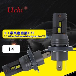 China H4 3200LM Direct Insertion And Fans Black Led Headlight H4 For Car Long Service Life on sale