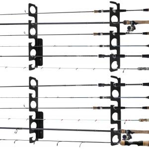 Customized Color Carbon Steel Fishing Rod Racks Wall Ceiling Mount Holder Storage Hook