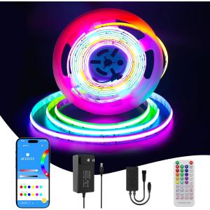 RGB IC COB LED Strip Lights Addressable Chasing Color RGB LED light Multicolored Strips for Home DIY Lighting Projects