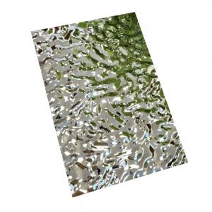 China 304 stainless steel pvd metal textured sheet silver Small water ripple stainless steel sheet supplier