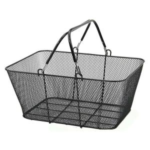 China Black Supermarket Accessories Customzied Wire Mesh Shopping Basket supplier