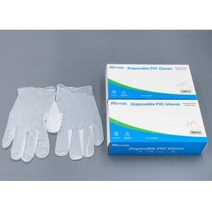 China 245mm Clear Industry Vinyl Disposable Pvc Gloves / Customers' Logo wholesale