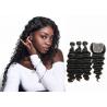 China Double Sewed Weft 8A Virgin Brazilian Hair Extensions Deep Wave With Frontal wholesale