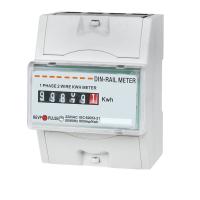 China High Accuracy Din Rail Watt Hour Meter , 4P Single Phase Watt Hour Meter With CT/ PT on sale