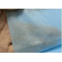 China PP+PE Laminated Nonwoven Fabric For Disposable Blue Isolation Gowns on sale