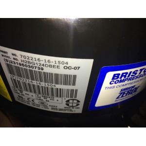 China Bristol piston Hermetic Refrigeration compressor H2BG124DBEE 220V 60Hz imported from USA R410A supplier