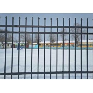 La cerca ornamental Wrought Iron Fence del hierro del negro de la anchura de los 8FT artesona al por mayor
