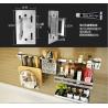 China Large Storage Space Wall Spice Rack , Metal Spice Rack With Cutting Board Holder wholesale