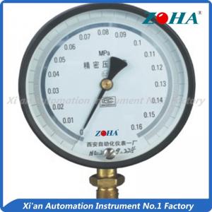 China Dial Face Zero Adjustment Precision Pressure Gauge With Phosphor Bronze Tube supplier
