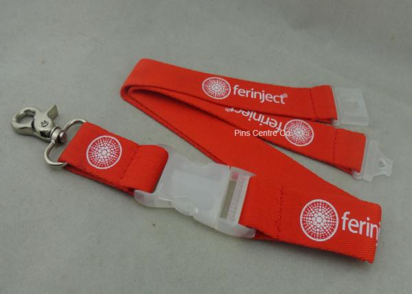Silk Screen Printing Polyester Promotional Lanyards , Customized Sublimation
