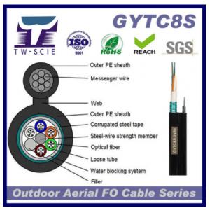36 Core GYTC8s Fiber Optic Network Cable Self - Support Aerial Installation Method