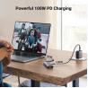 China Revodok 6 in 1 USB C Hub Gigabit Ethernet Adapter with 4K-HDMI, 100W PD Charging, USB A Data Ports wholesale