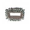 Custom Rectangle Type Crystal Shoe Buckles Iron Or Copper Material