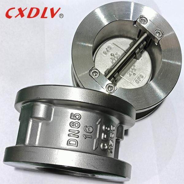 Dn65 Pn16 Wafer Dual Plates Check Valve Stainless Steel Body