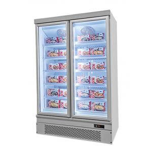 Congelador de refrigerador ereto comercial da exposição do supermercado da congelação rápida para o alimento congelado