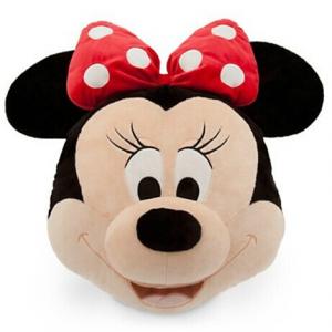 China Black And Pink Big Disney Minnie Mouse Head Cushions Pillows For Bedding supplier