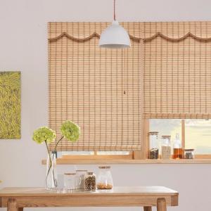 Daylight Window Blinds Colorful Pleated Bamboo Roller Sun Shade For Home Office Hotel