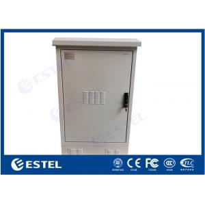 China IP55 Power Coating Outdoor Data Cabinet 19 Mounting Rails With Door Stopper supplier