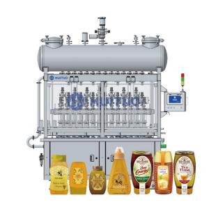 China Garrafa volumétrico Honey Syrup Filling Machine Filler líquido do pistão linear automático supplier