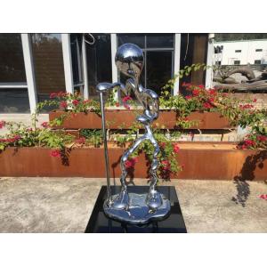 China Stainless Steel Metal Figure Sculpture Mirror Polished For Home Decoration supplier