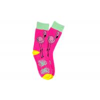 China Neon Pink Flamingo Womens Fancy Socks Women Feather Yarn Soft Socks on sale