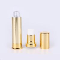 China Luxury Gold Plating Airless Lotion Bottle 5 / 10ml Small Cosmetic Containers on sale