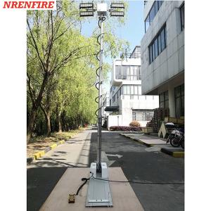 China 4x120W LED mounted vehicle roof mount telescopic mast night scan light tower 3.5m system supplier