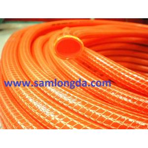 China PVC Knitted Garden Hose (KH152225), red colour, knitted structure, supper flexible in winter supplier