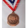Embossed swimming medals with lace ribbon, blank swimming winner metal medals,