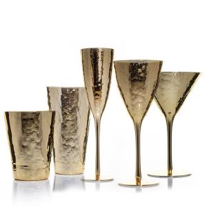 China High End Glassware Collection Custom Luxury Golden Wine Glass Gift Wine Glass Set supplier