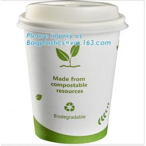 China Eco-friendly, Blodegradable, Compostable, PLA Lined Disposable Hot Cold Beverage Cup Set, Cafe, Shops, Kiosk supplier