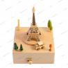China Miniature Figurine 11.4cm Rotating Wooden Music Box wholesale