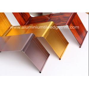 Gold Brushed Metal Skirting Trim , Aluminium Skirting Duct For Hotel And Office