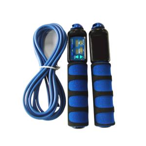 Fitness Jump Rope Custom Color Logo Black Dark Blue Jump Rope Electronic Exercise Skipping Rope OK-168