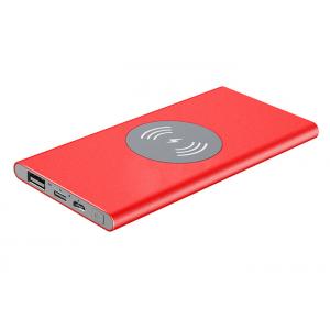 China Red Usb C Power Bank , Customized Logo Portable Wireless Charger Power Bank supplier